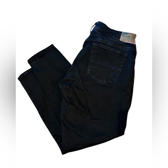 Denim & Supply Ralph Lauren Women’s Black Crop Skinny Jeans Size 32 Distressed - Picture 2 of 9